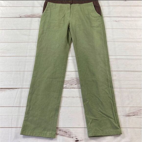 What Goes Around Comes Around Womens Green Tempest Straight Leg Overalls Medium - Picture 11 of 14